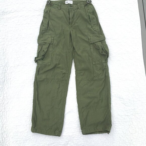 TNA Aritzia Supply Cargo Pant in Olive Green - Picture 3 of 7